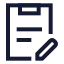Taskedit icon with stroke sharp style