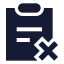 Taskremove icon with solid sharp style