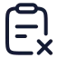 Taskremove icon with stroke rounded style
