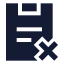 Taskremove icon with solid sharp style