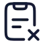 Taskremove icon with stroke rounded style
