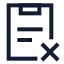 Taskremove icon with stroke sharp style