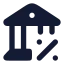 Taxes icon with solid rounded style