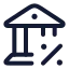 Taxes icon with stroke rounded style
