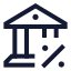 Taxes icon with stroke sharp style
