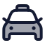 Taxi icon with duotone rounded style