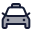 Taxi icon with duotone standard style