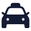 Taxi icon with solid rounded style