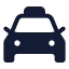 Taxi icon with solid standard style