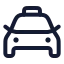 Taxi icon with stroke rounded style