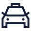 Taxi icon with stroke sharp style