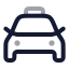 Taxi icon with twotone rounded style