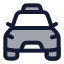 Taxi icon with duotone rounded style