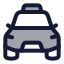 Taxi icon with duotone standard style