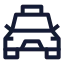 Taxi icon with stroke sharp style