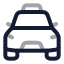 Taxi icon with twotone rounded style