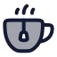 Tea icon with duotone rounded style