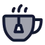 Tea icon with duotone standard style