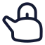Teapod icon with stroke rounded style