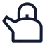 Teapod icon with stroke sharp style