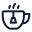 Tea icon with stroke standard style