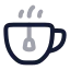 Tea icon with twotone rounded style