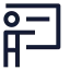 Teacher icon with stroke sharp style