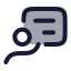 Teaching icon with duotone rounded style