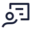 Teaching icon with stroke sharp style