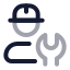 Technician icon with twotone rounded style