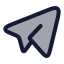 Telegram icon with duotone rounded style