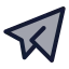 Telegram icon with duotone standard style