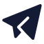 Telegram icon with solid standard style