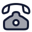 Telephone icon with duotone rounded style