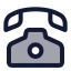 Telephone icon with duotone standard style