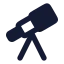 Telescope icon with solid rounded style
