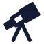 Telescope icon with solid standard style