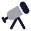 Telescope icon with bulk rounded style