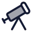Telescope icon with duotone standard style