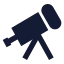 Telescope icon with solid sharp style