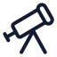 Telescope icon with stroke standard style
