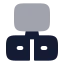 Televisiontable icon with bulk rounded style
