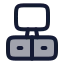 Televisiontable icon with duotone rounded style