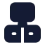 Televisiontable icon with solid standard style