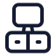 Televisiontable icon with stroke standard style