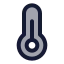 Temperature icon with duotone standard style