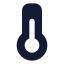 Temperature icon with solid rounded style