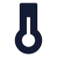 Temperature icon with solid sharp style