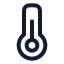 Temperature icon with stroke rounded style