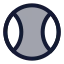 Tennisball icon with duotone rounded style
